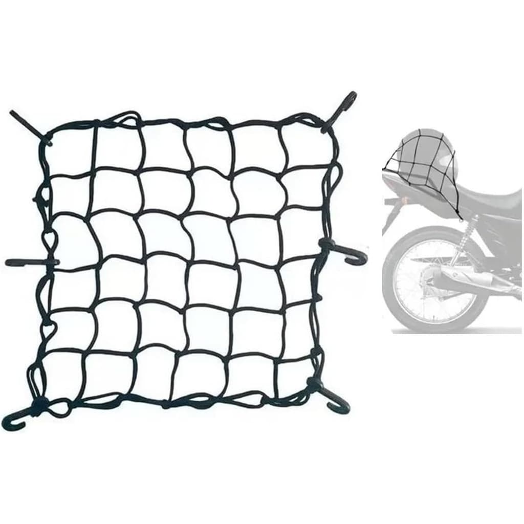 Rede Elastico Teia Aranha Garra Para Moto Bagageiro 45x45