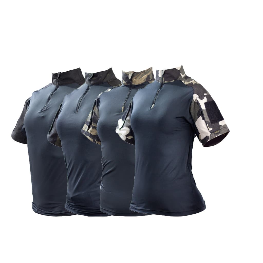 Combat Shirt Feminina Manga Curta Safo Ripstop Com Proteção UV50+