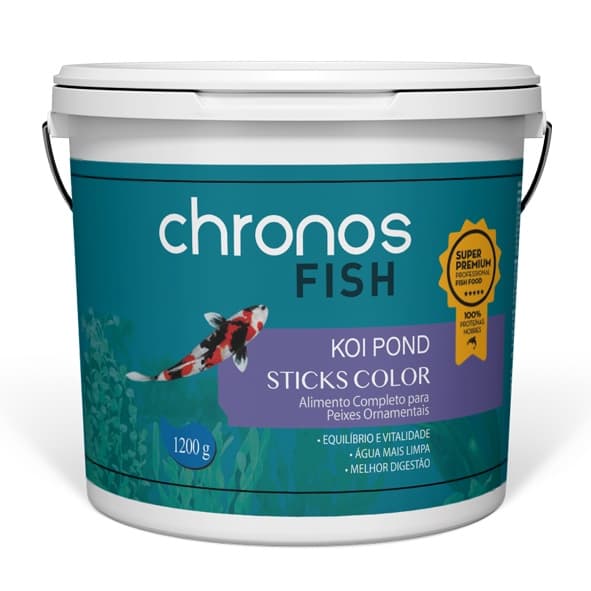 Racao Chronos Fish Koi Pond Sticks Color 1200g Polinutri