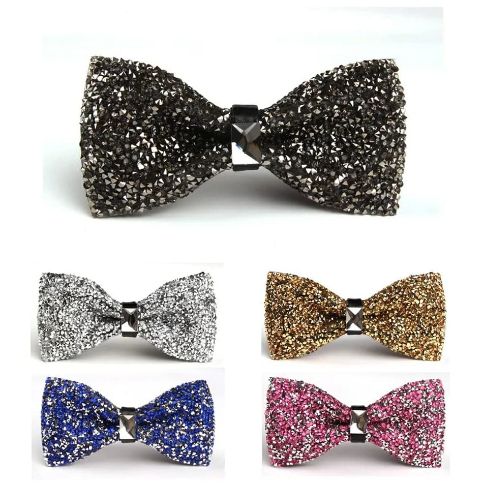 Gravata De Casamento Masculino Luxo Super Cintilante Diamante Embutido