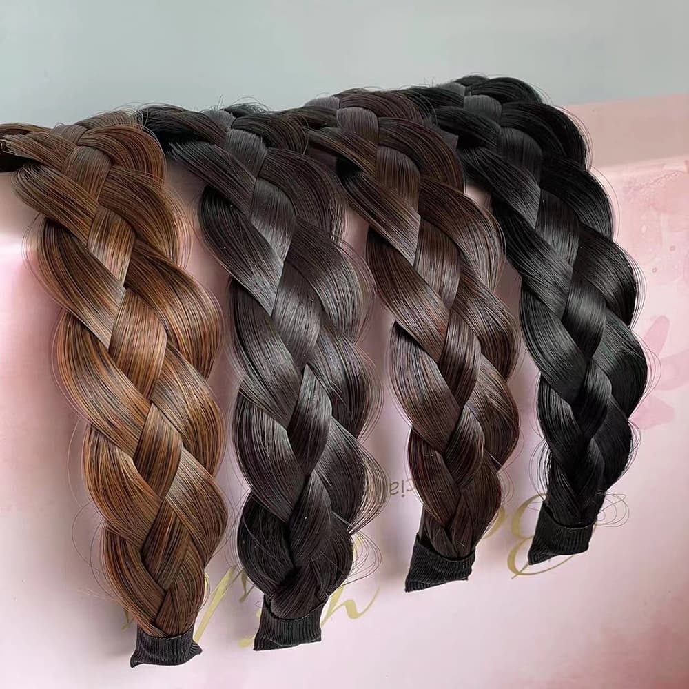 Bohemian Style Braid Wig Headband  Fashion Non-slip Women Hairband