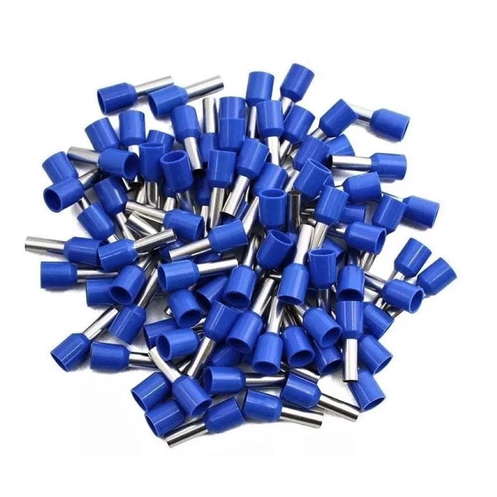 Terminal Ilhos Tubular 2,5mm Azul Decorlux 100 Unidades