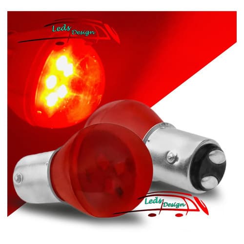 2 Lampadas Led Ba15s Bau15s Bay15d Seta Pisca Freio Lanterna