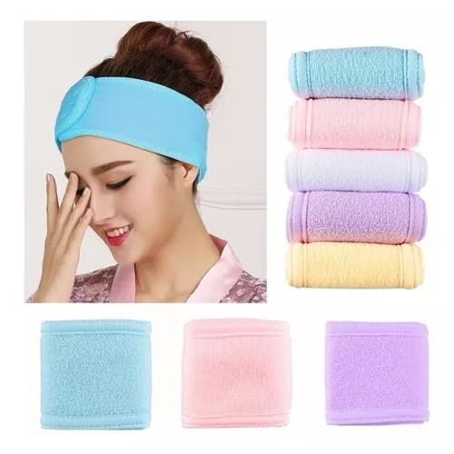 Faixa Cabelo Atoalhada Facial P/ Cabeça E Maquiagem Skin Care