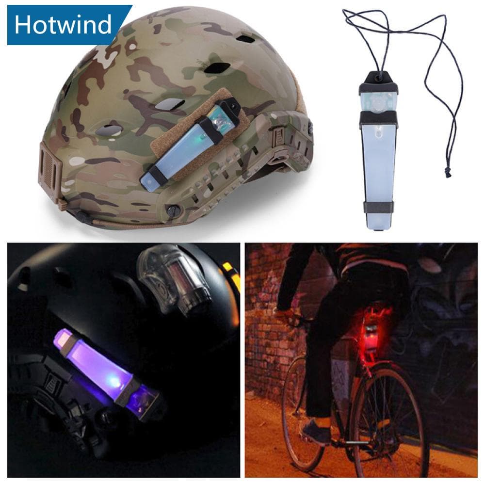 HW Equipamento Externo Capacete Tático FMA Segurança Luz Intermitente De Sobrevivência De Sinalização Lâmpada À Prova D'água Para Ciclismo De Caminhada D1