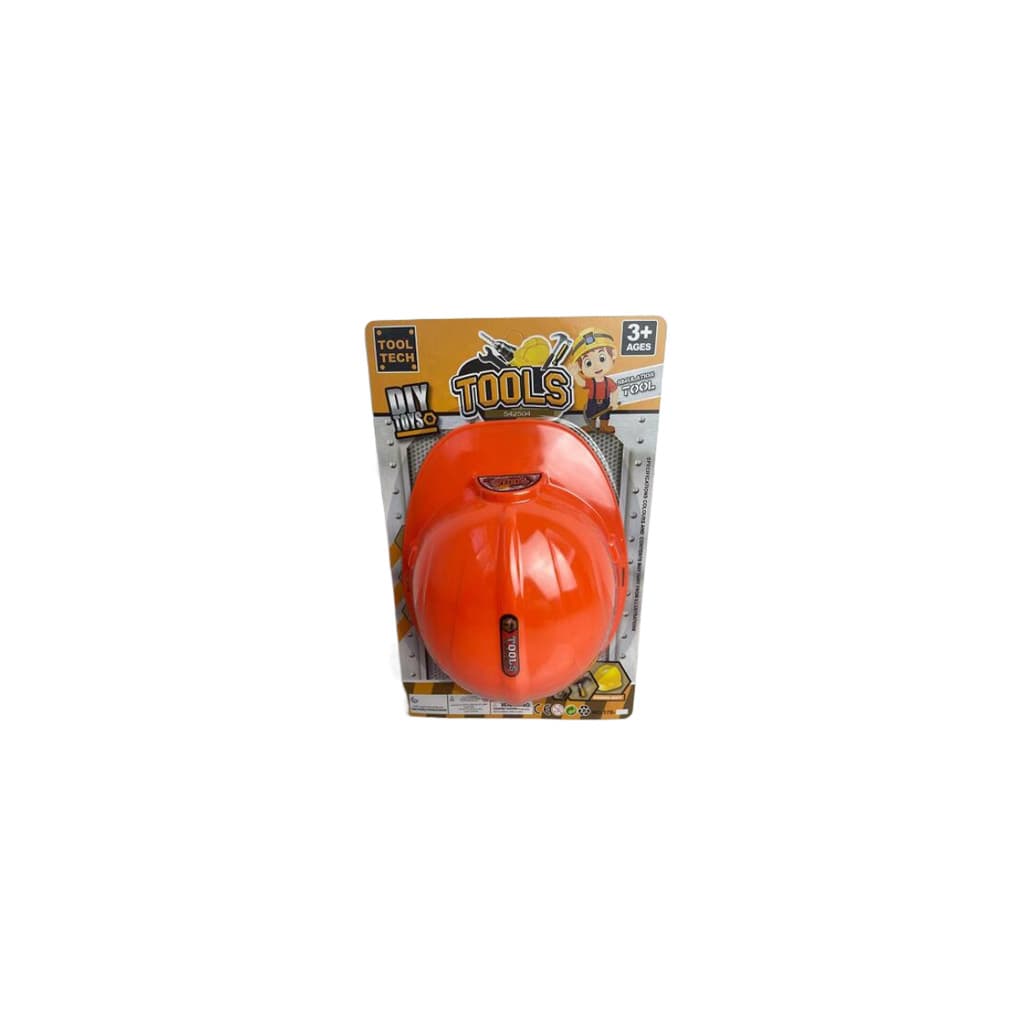 Capacete Infantil De Brinquedo Pedreiro construtor laranja - 1 unidade