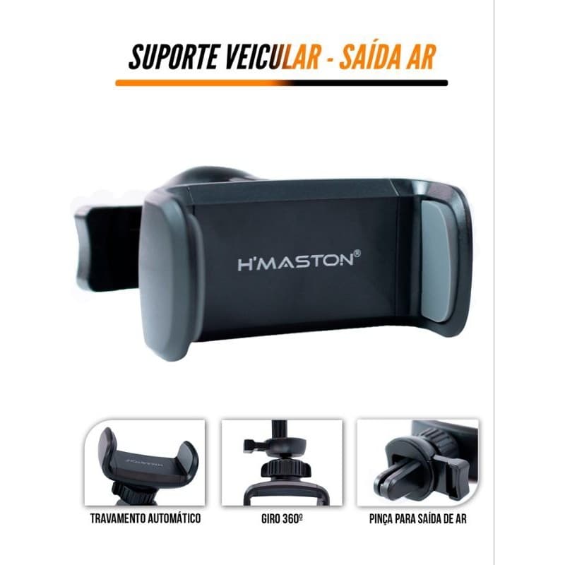 Suporte veicular para seu celular conectado na saida do ar condicionado do seu carro