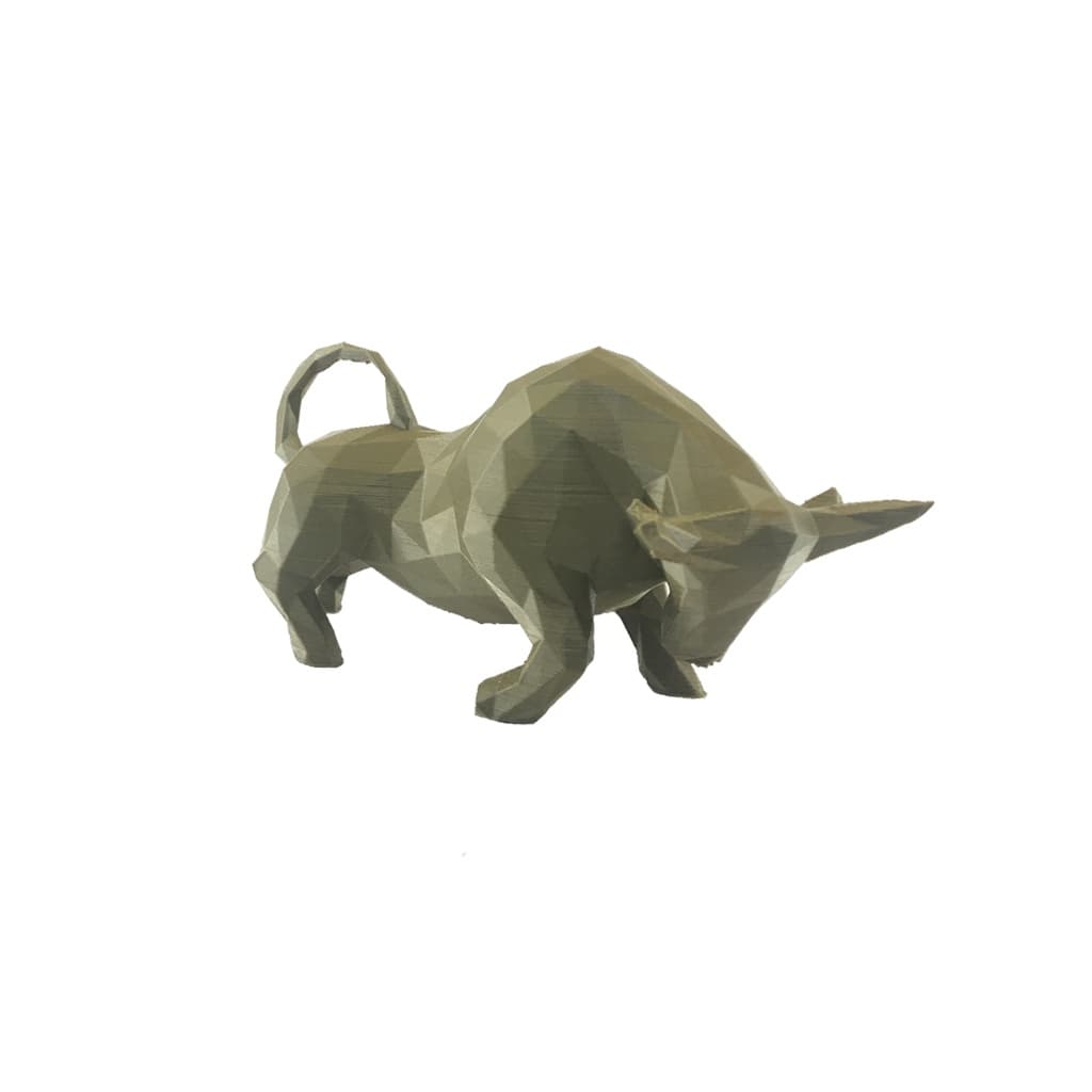 Touro Grande Bull Wall Street Geométrico Decoração 3D Low Poly