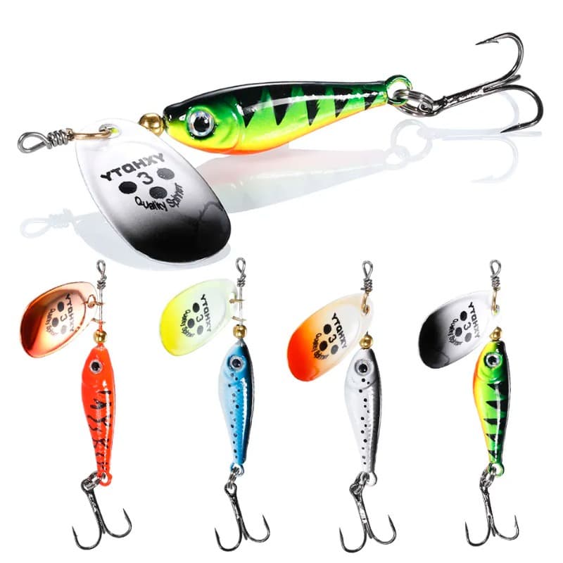 1pc Iscas De Pesca Giratórias De Metal 11g 15g 20g Artificiais Duras De Lúcio De Robalo