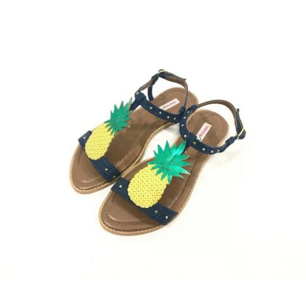 Sandalia Infantil Feminina Marron com Abacaxi 27