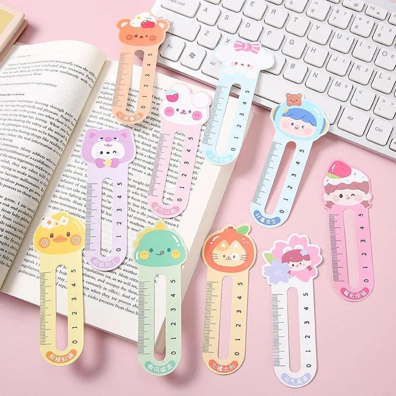 50Pcs Bookmark Animal Fofo Com Régua Marcador Temático De Leitura De Duplo Objetivo Página Temática Estudantes Fornece Presente Para Crianças