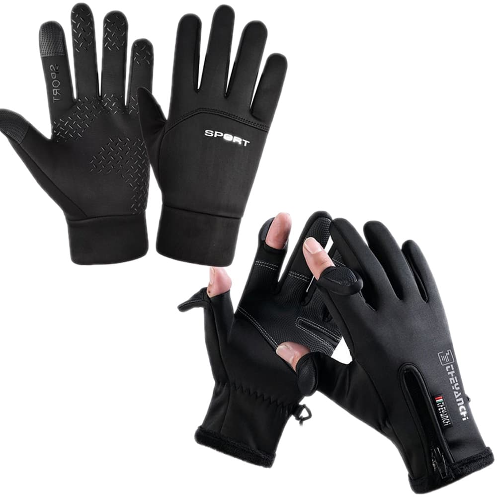 Luvas Sem Dedos À Prova De Vento De 2 Homens Fashion Soft Finger Mittens Touchscreen Fingerless