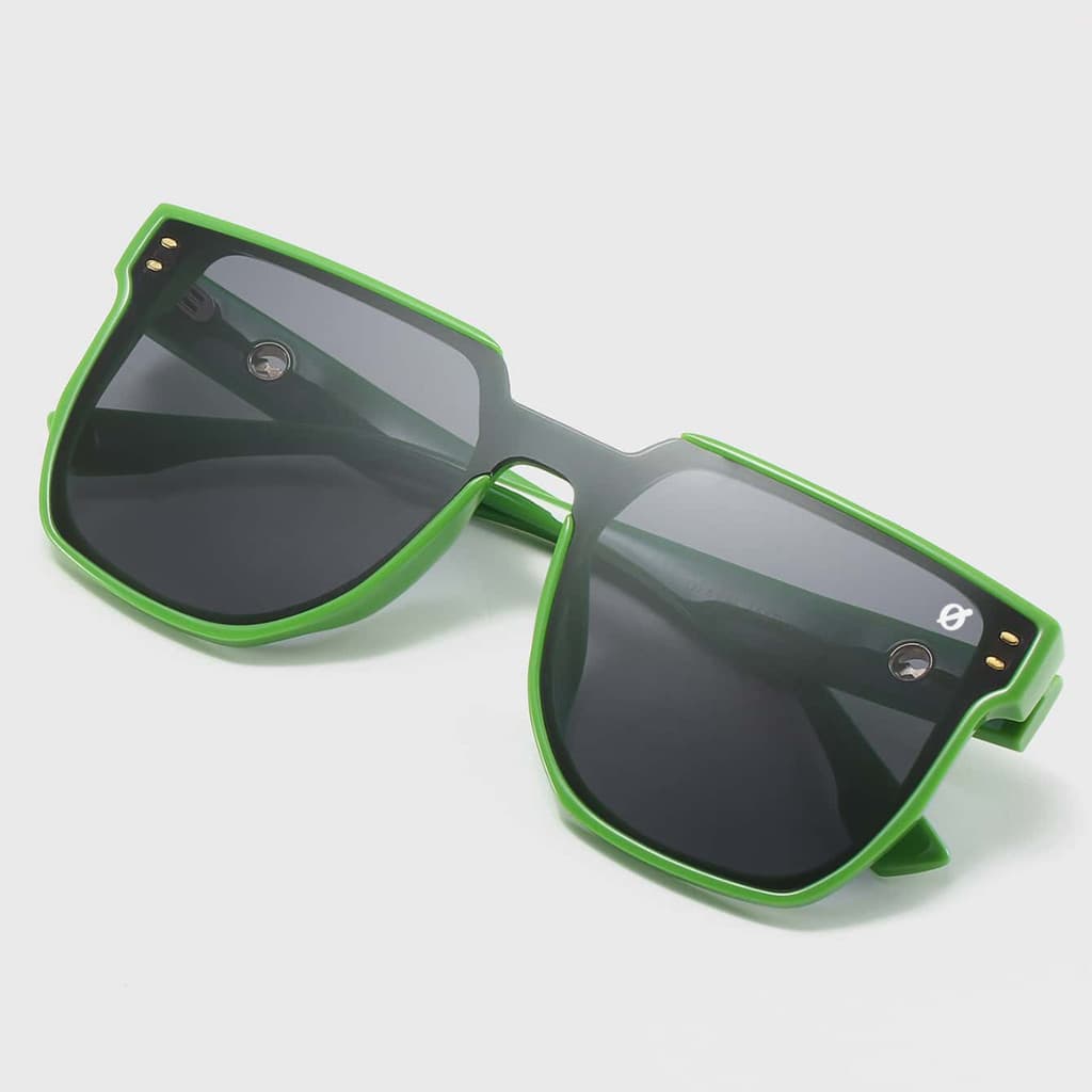 Oculos de Sol Verde Quadrado Diametro