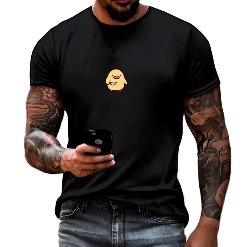 Camiseta Camisa Pato Meme Engraçado Estampado Algodão Masculino Treino