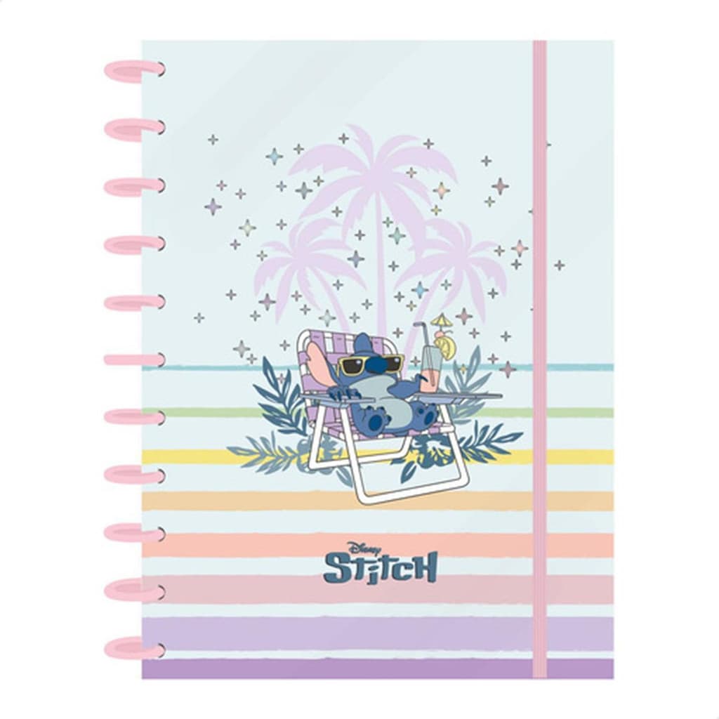 Caderno Personagem Stitch Inteligente Disco Foroni 1 Matéria