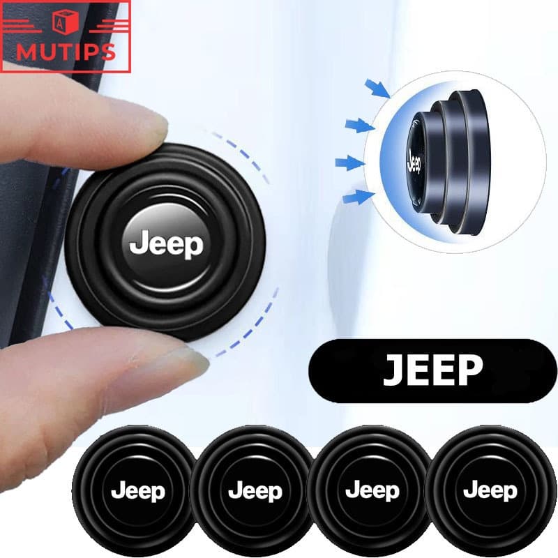 Jeep Jipe 1/4/8/12Pcs Autocolante Absorvente Anti-Choque Porta De Carro Borracha De Silicone Ruído Almofada Para Bússola Renegada 2023 Willys Wrangler jk Grand Cherokee