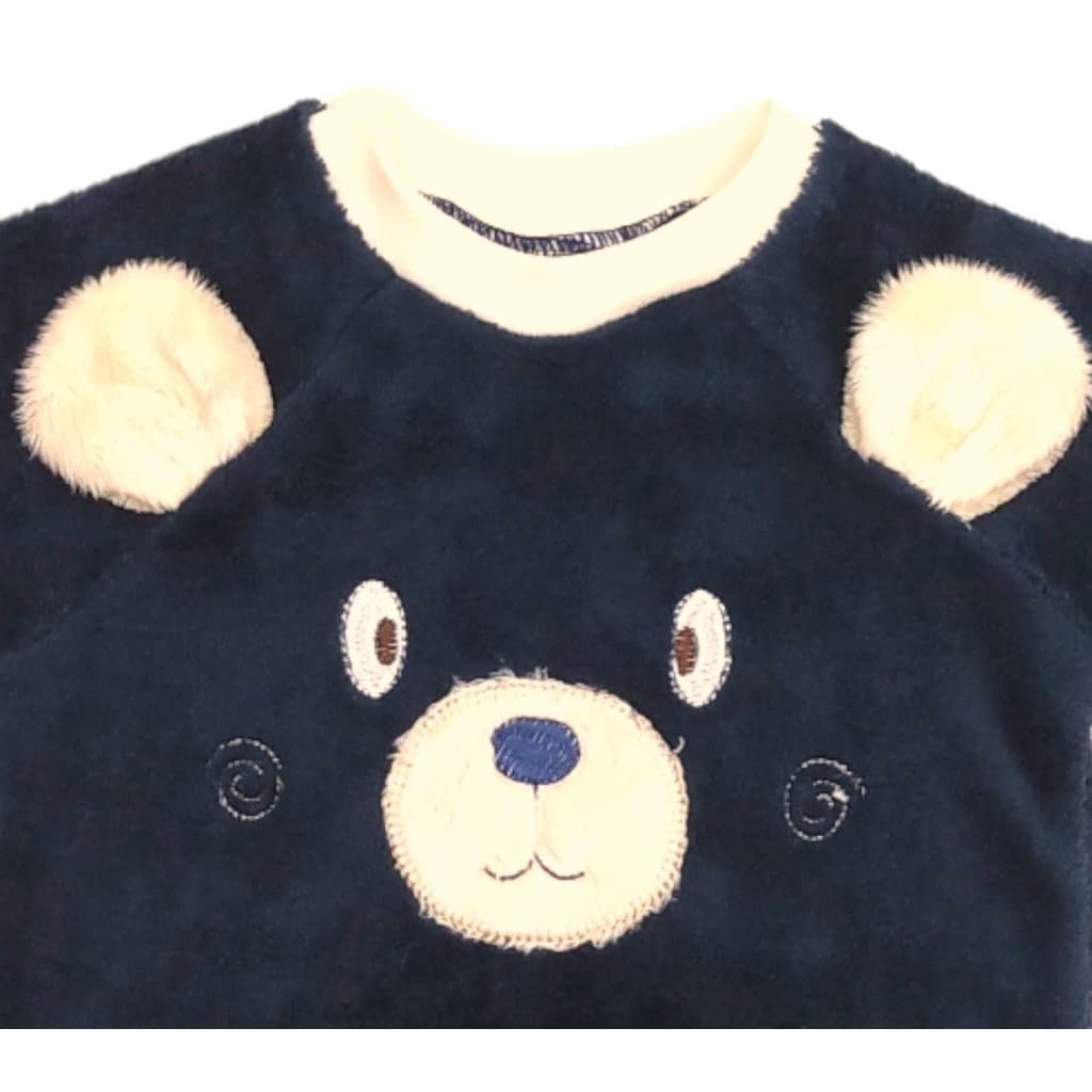 Conjunto Para Bebê Pelúcia Bordado Urso P-G