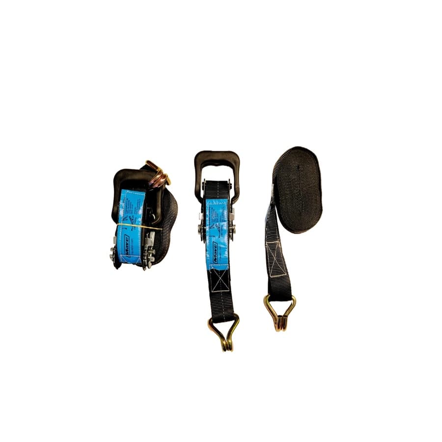 2 Conjuntos de Catraca e Cinta Náutica 35mmx6mts - 1500KG Preto
