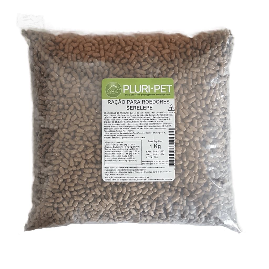 Ração Serelepe - PLURI-PET - 1 Kg