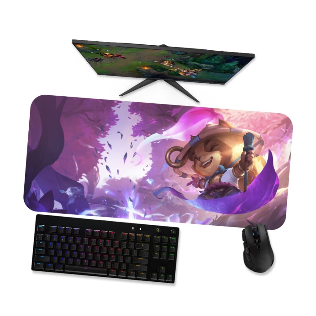 Mouse Pad Gamer Grande LoL  TEEMO FRORESCER ESPIRITUAL 1  LoL 90x40 80x40 60x40 70x30 45x40