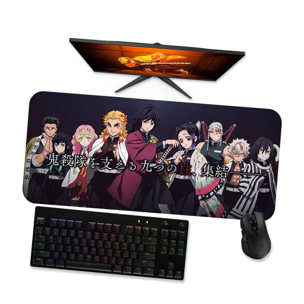 Mouse Pad Gamer Grande  Demon Slayer Pilares Hashira 1  90x40 80x40 60x40 70x30 45x40