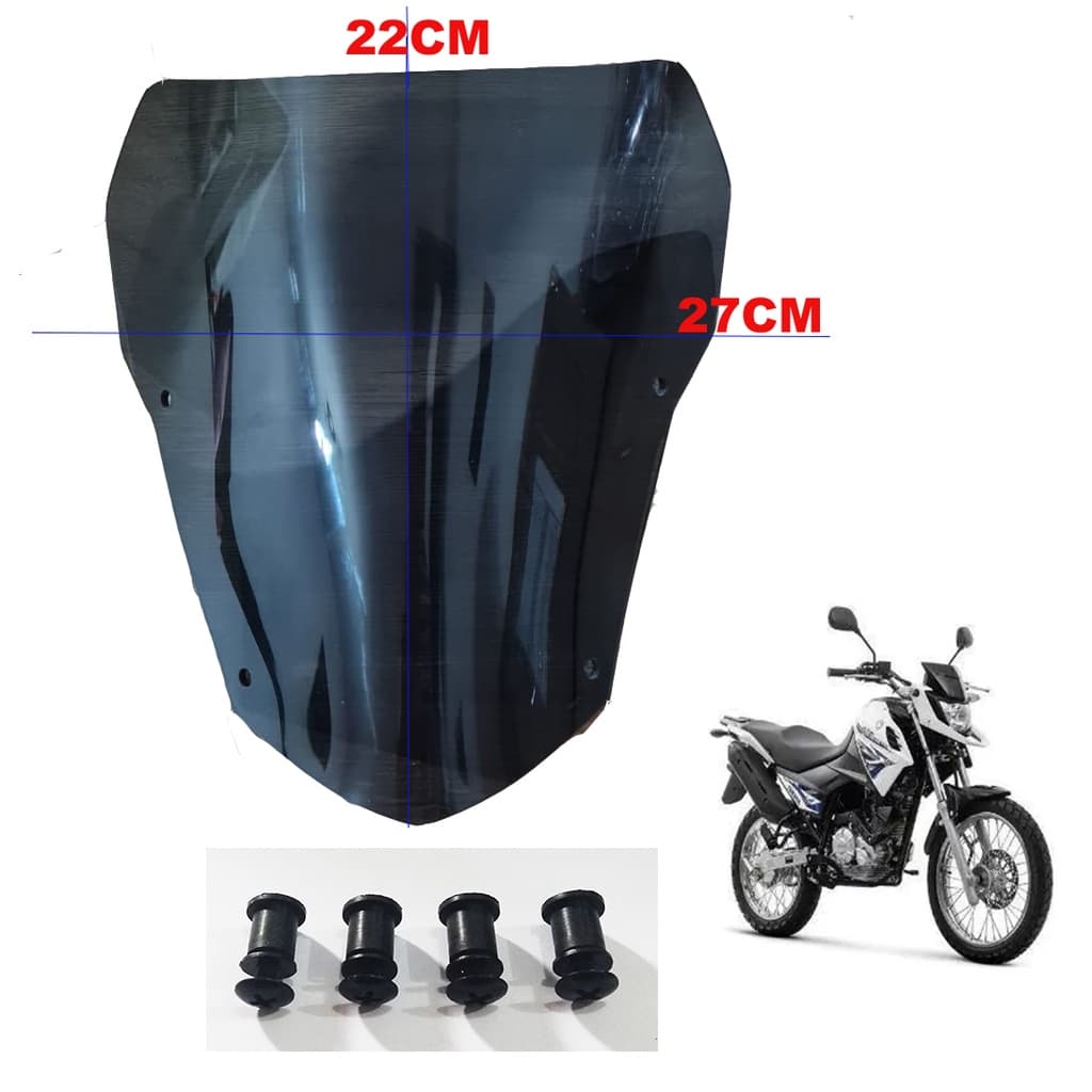 Bolha para-brisa lente moto Xtz150 Crosser 150 Xtz ano 2014 a 2017