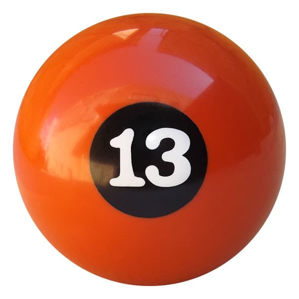 Bola de Bilhar Avulsa Numerada 50 mm Nº 13 Laranja