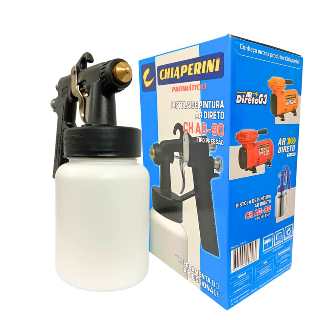 Pistola Pintura Ar Direto CH AD-90 Pressão 600ml Chiaperini