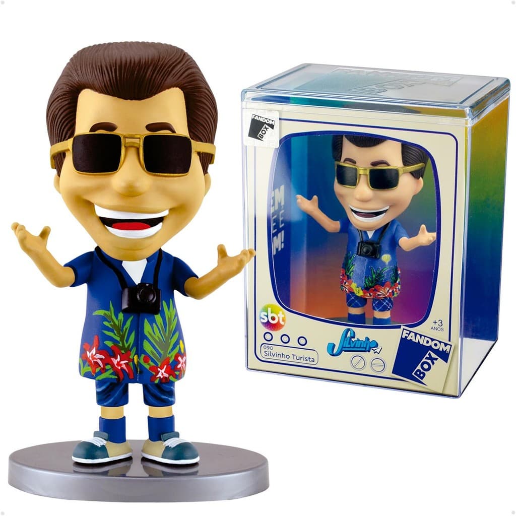 Boneco Silvinho Turista Férias Silvio Santos Sbt Fandom Box Colecionável Lider