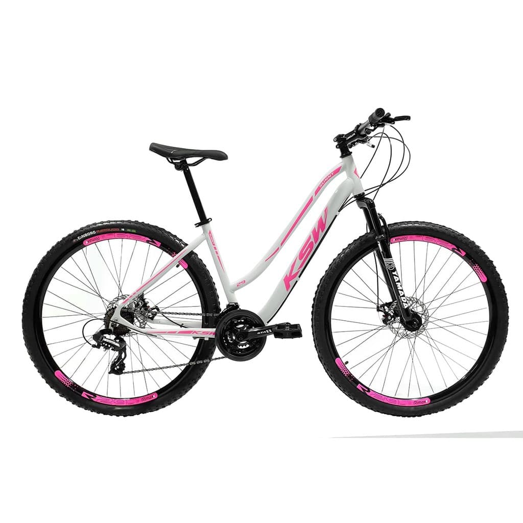 Bike Feminina 29 KSW Sunny 21V Freio a Disco e Trava