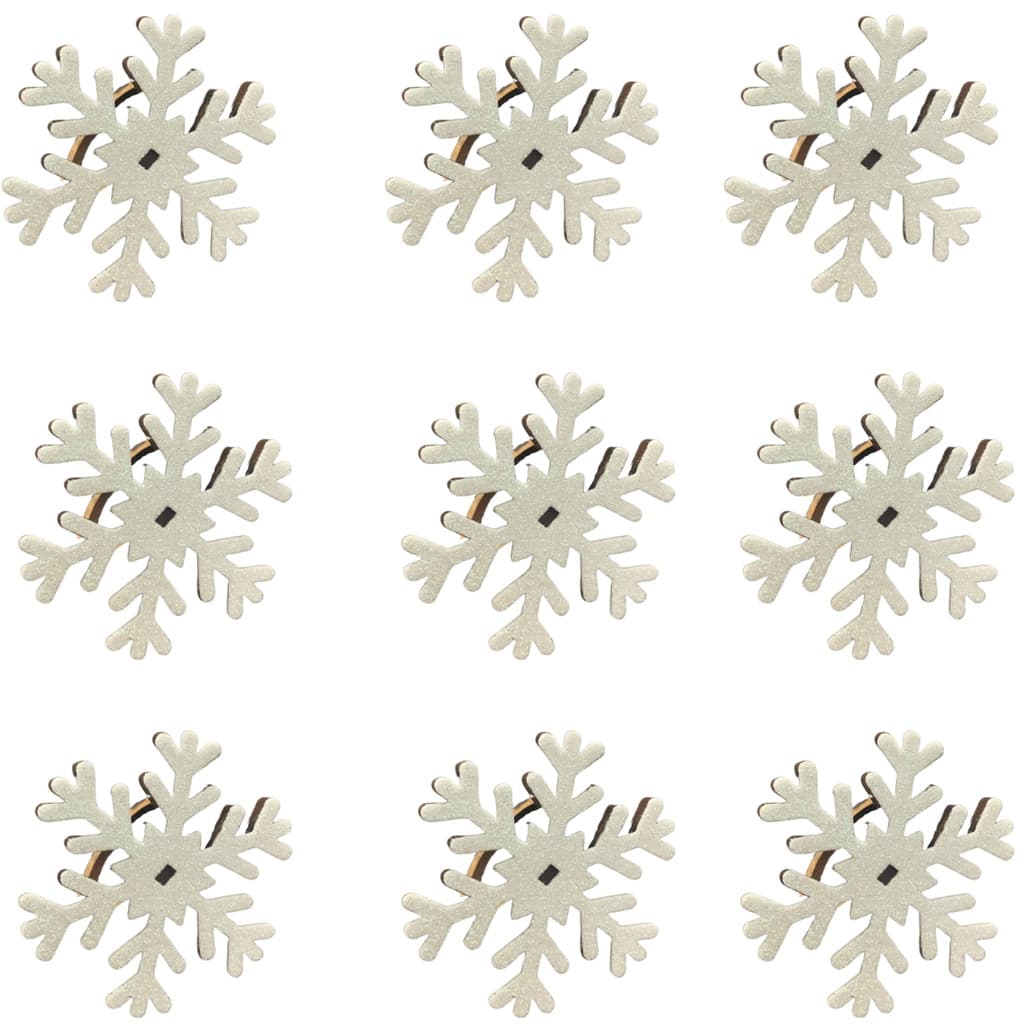 Kit 9 Porta Guardanapo MDF EVA Flocos de Neve Natal