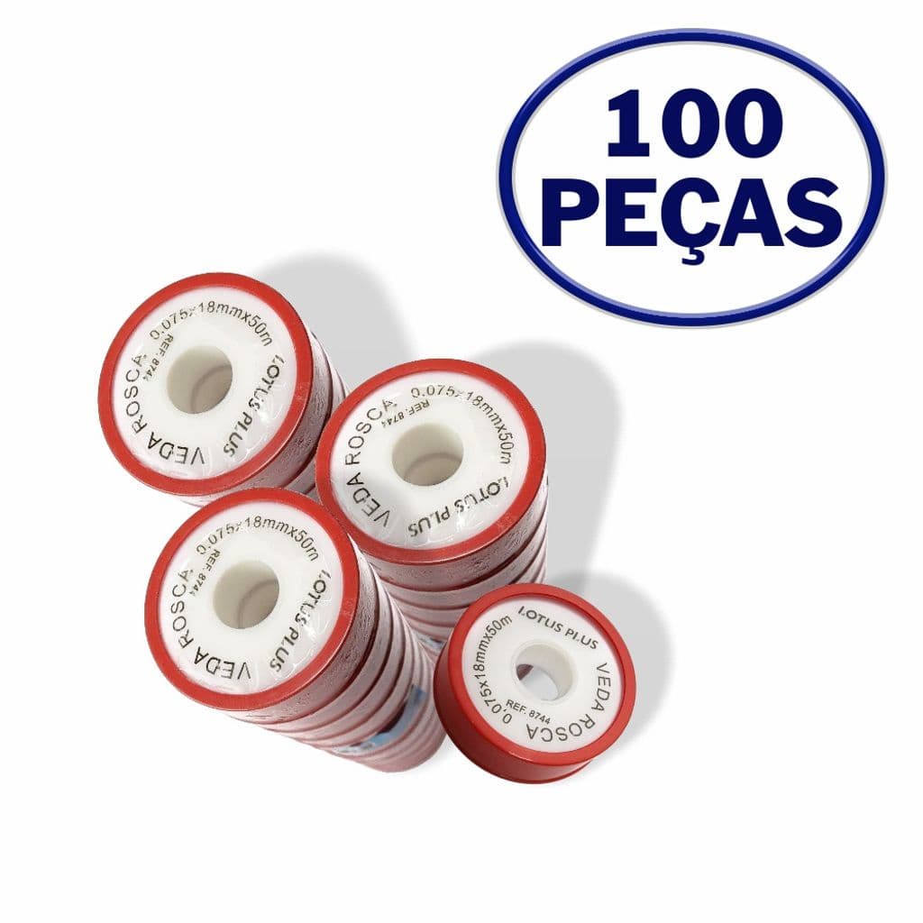 Fita Veda Rosca 50m C/ 100 Un Lotus
