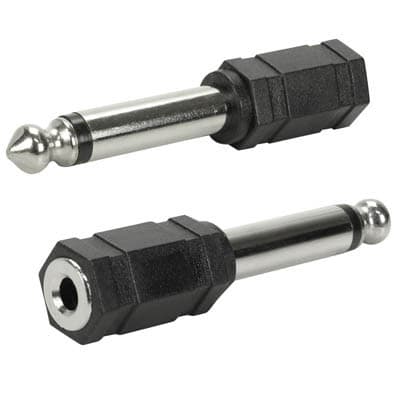 ADAPTADOR CONECTOR ÁUDIO P10 MONO X J2 (P2 FÊMEA) MONO