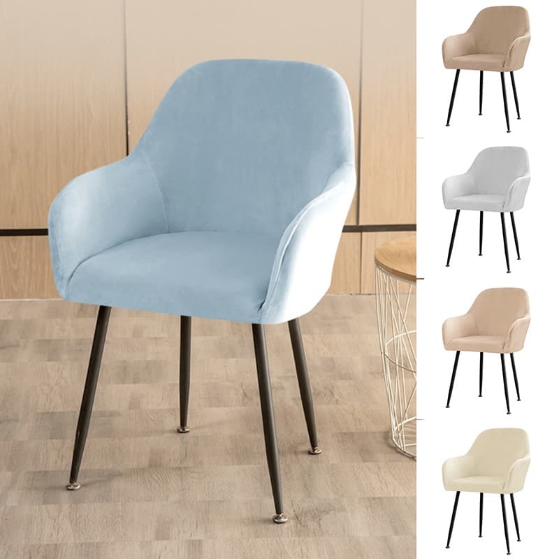 Capa Para Cadeira （Not Chair） Soft Velvet Plush High Arm Chair Covers Home Decor  Elastic Washable Capa Para Cadeira