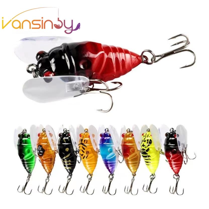 Iscas De Pesca 4cm 6g De Água Flutuante Simular Isca Em Forma De Cicada , Artificial Doce Natação Anzol , Para Peixes Ao Ar Livre