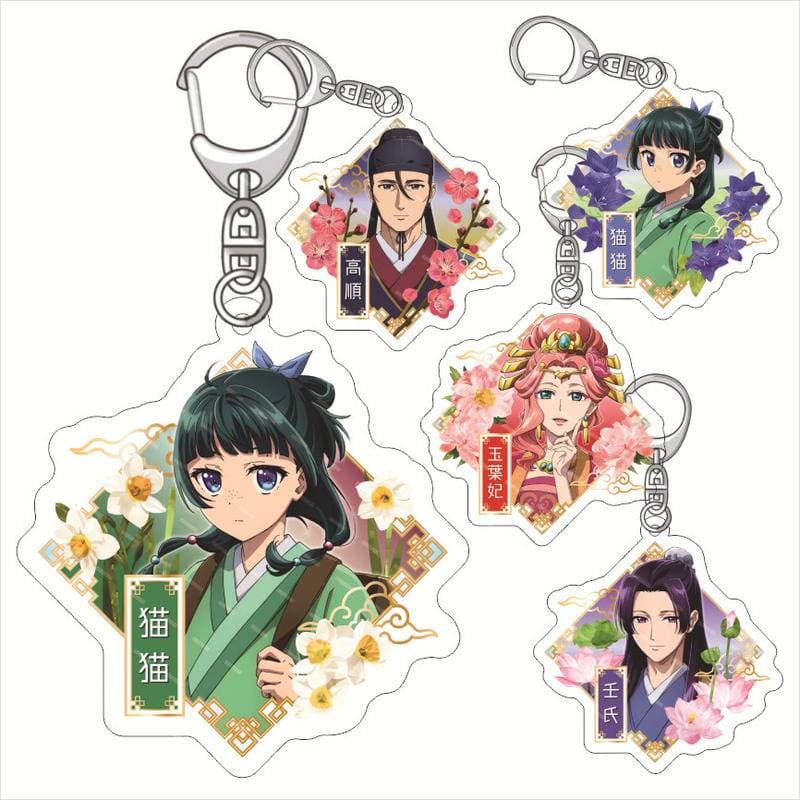 Anime Kusuriya no Hitorigoto Chaveiros De Duas Faces Maomao Jinshi Gyokuyou Ah-Duo Acrílico Pingente Porta-Chaves Presente De Aniversário