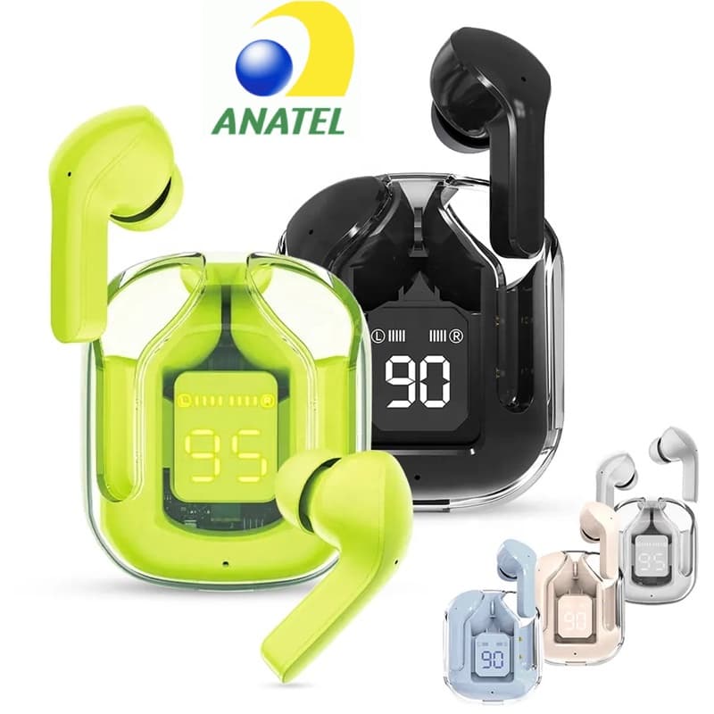 Baobentuo S8 Tws Earpuds Fones De Ouvido Bluetooth 5.0 Sem Fio Para Jogos Esportivos Com Redução De Ruído Visor LED