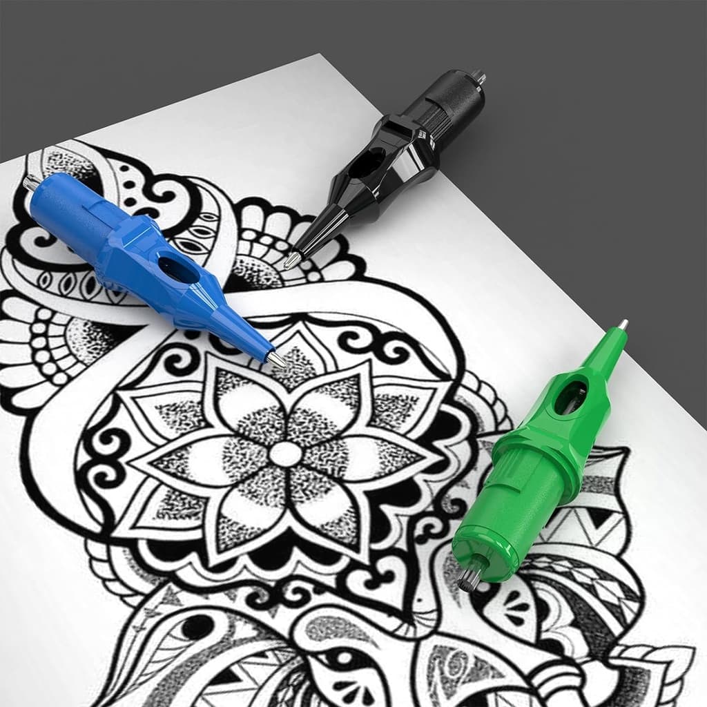 2UND Cartuchos Caneta Máquina Pen Tattoo Tatuagem Treino Desenho Real Inkin Tattoo