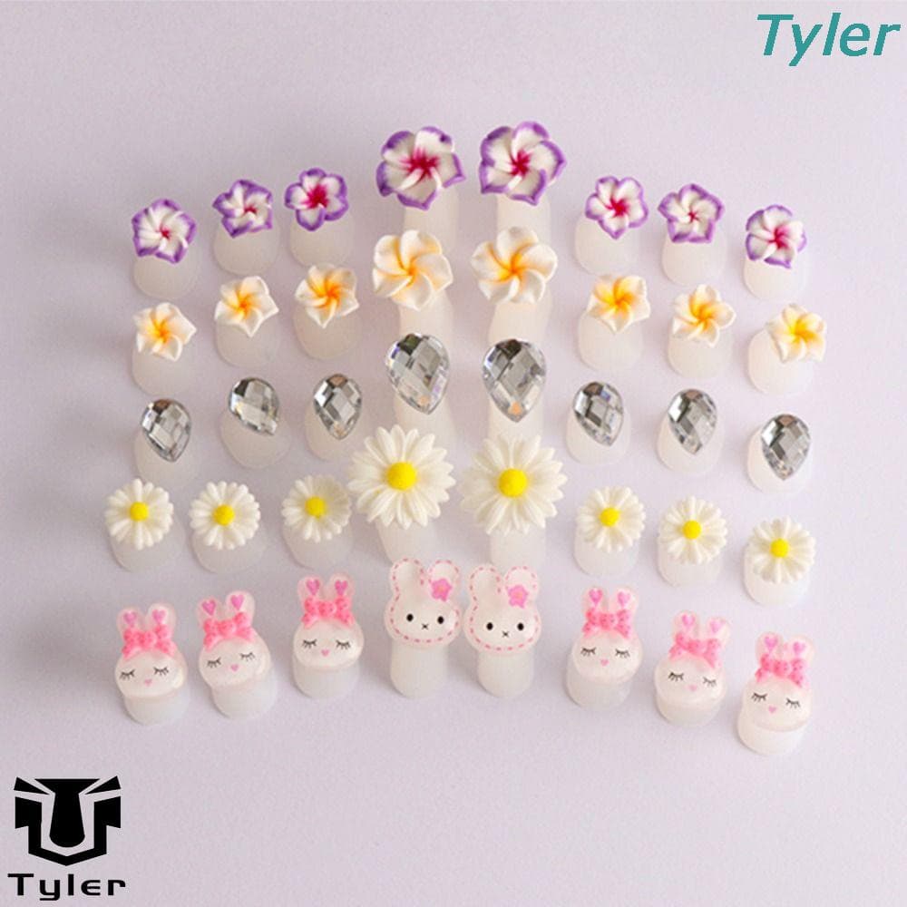 TYLER Separador De Dedo Do Pé Rhinestones Coração Em Forma De 8Pcs/lot Soft Silicone Flower Nail Art Tool