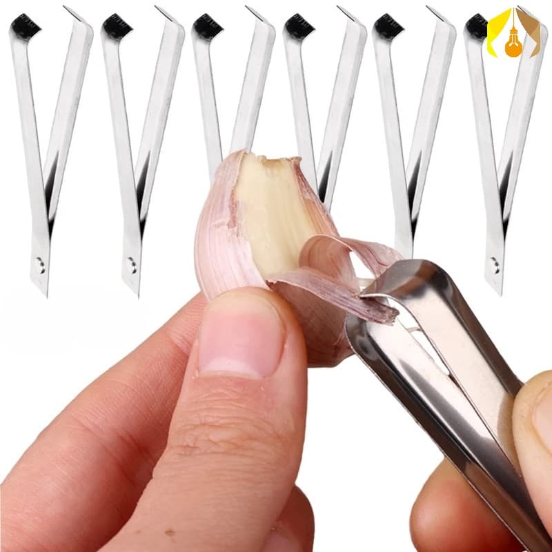 Prático Descascador Manual De Casca De Alho Com Economia De Mão-De-Obra/Pinça De Cozinha De Aço Inoxidável