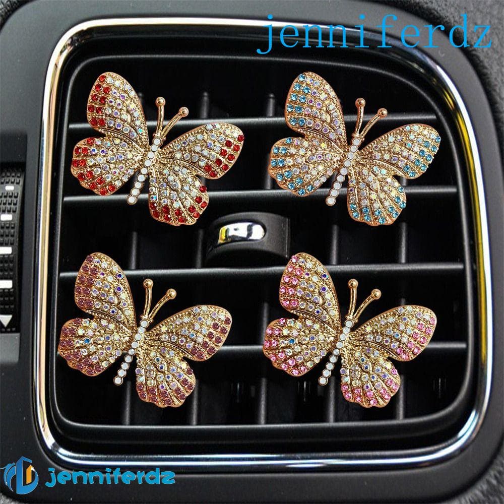 AJENNIFER Carro Ambientador De Ar Condicionado Com Difusor De Aroma De Borboleta Diamante Decoração De Saída