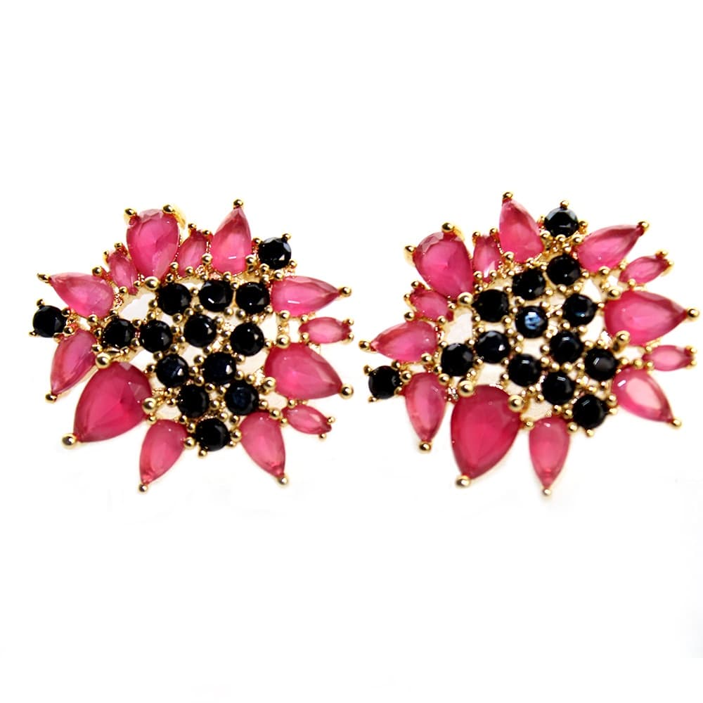 Brinco Lindo Chique Para Formaturas Preto Dourado E Rosa Para Festas