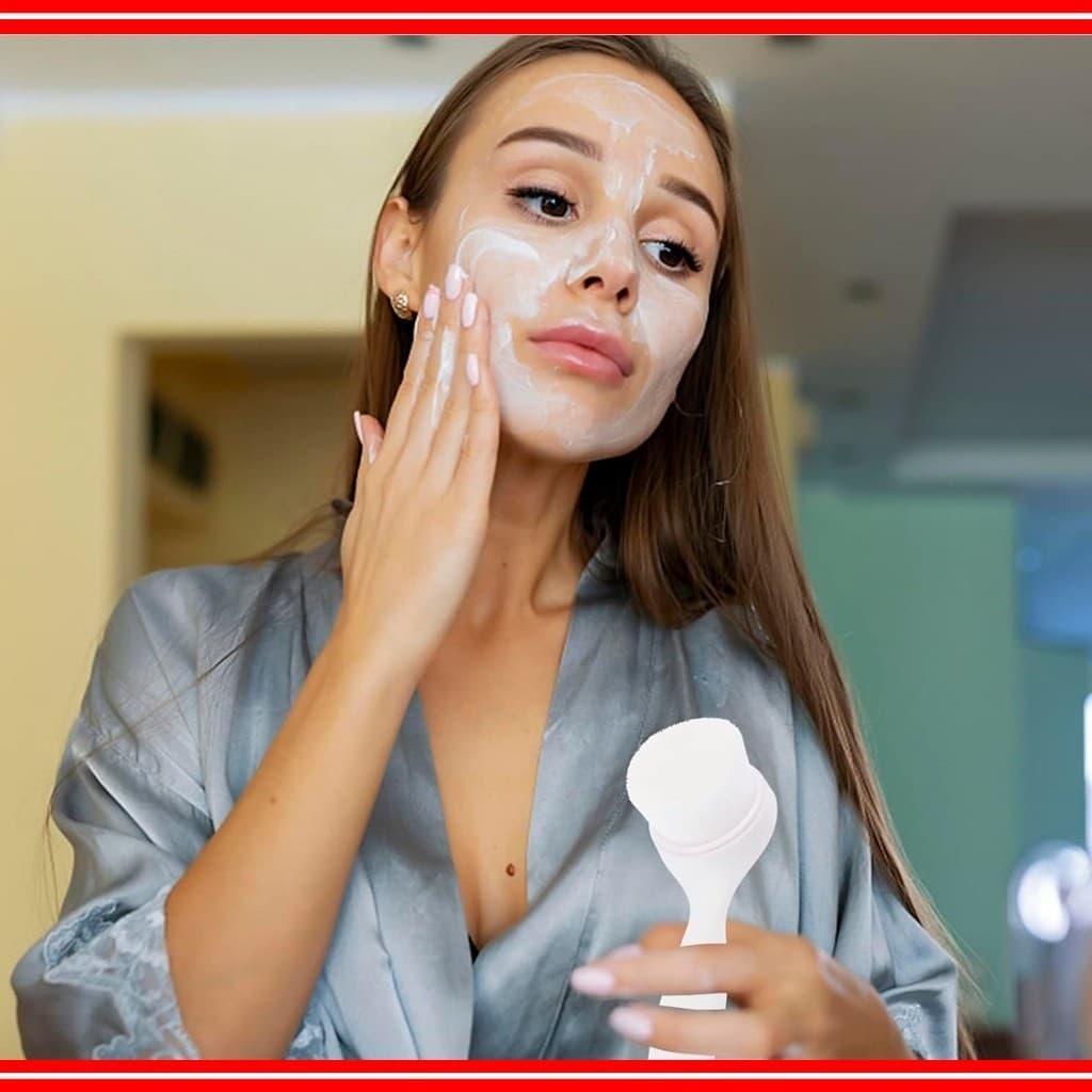 Escova Limpeza Facial 2 Em 1 Massagem Esponja Skin Care