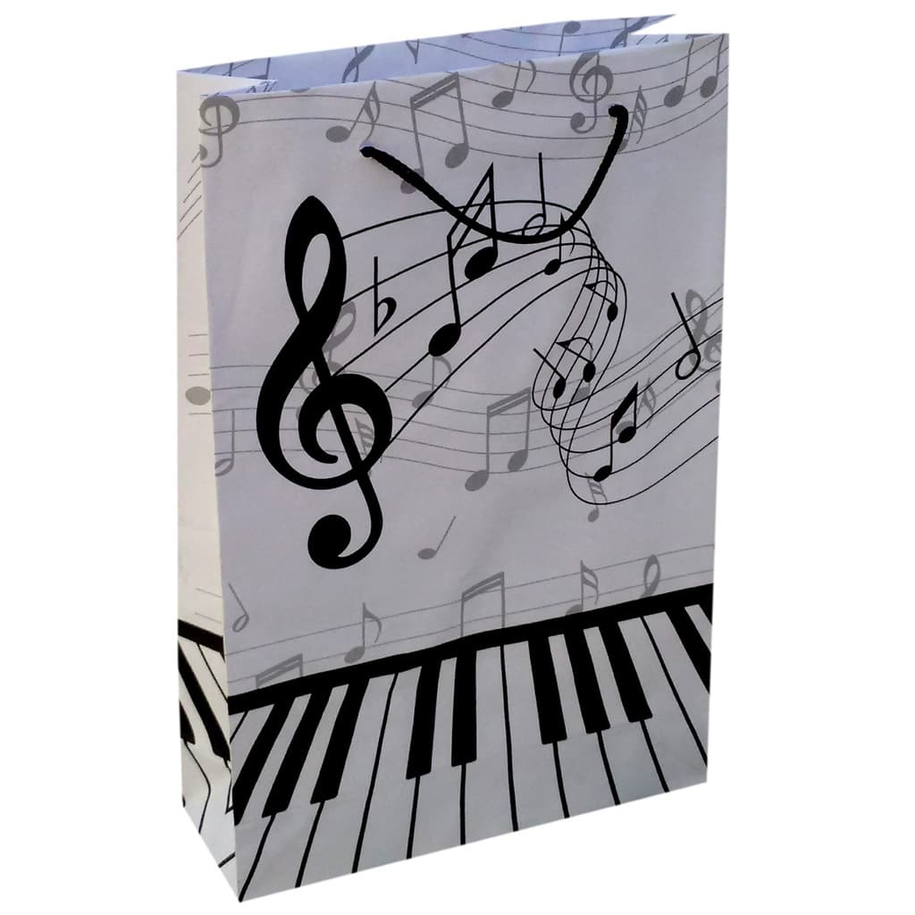 Sacolas De Papel Musical 25x17x6cm 10u a 50u Para Lembrancinha De Aniversário Surpresa Presente Bolsa Festa