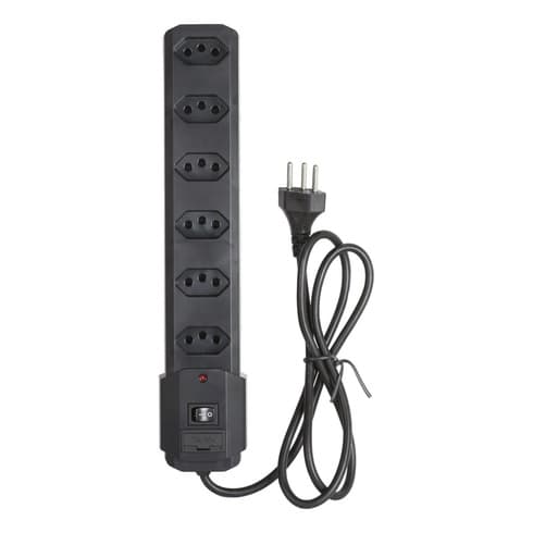 Tomada Surto Protetor Elétrico Eletrônico 6 Tomadas Bivolt