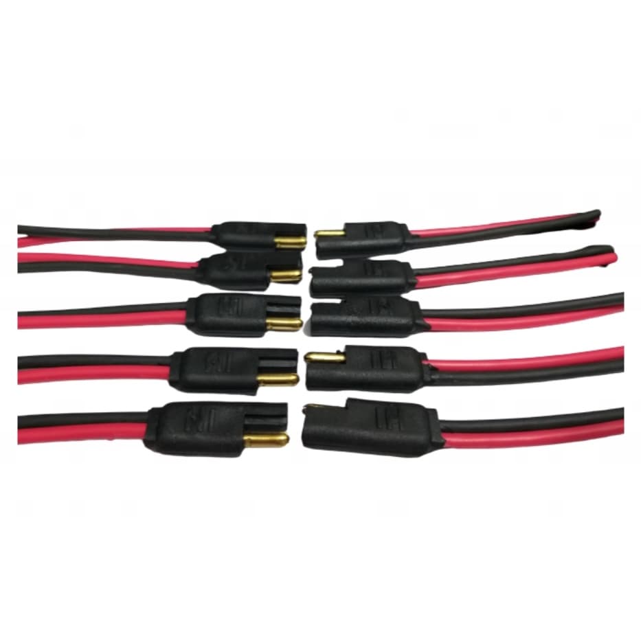 Kit 5 Chicote conector plug engate 2 Vias fio 4mm caixa som