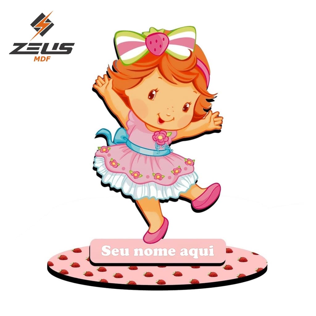 Moranguinho Baby Centro de Mesa Personalizado Tema Infantil Para Aniversarios