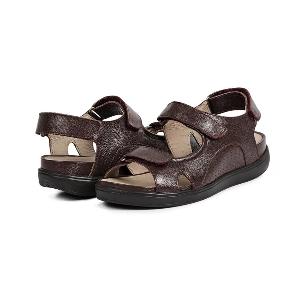 Sandalia Couro Original Ortopedica Confortavel Opananken