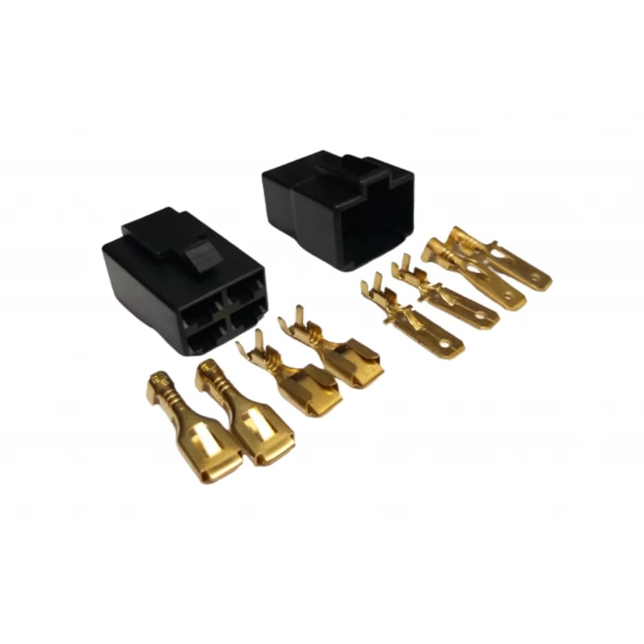 10 Conjunto conector plug 4 vias p caixa d som macho e fêmea