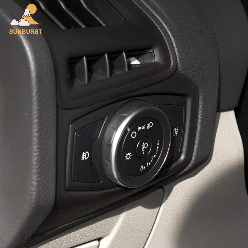 [Sunburst1 . br] Interruptor De Faróis Do Carro Tampa Da Armação De Aparo Baixo E Alto Nível Para O Ford Focus 2012-2018